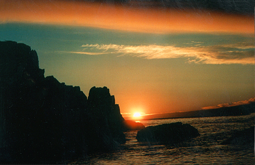 Sonnenaufgang an der Kanadischen Grenze